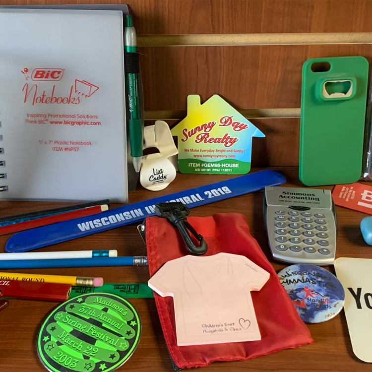 Printed promotional products examples with logo