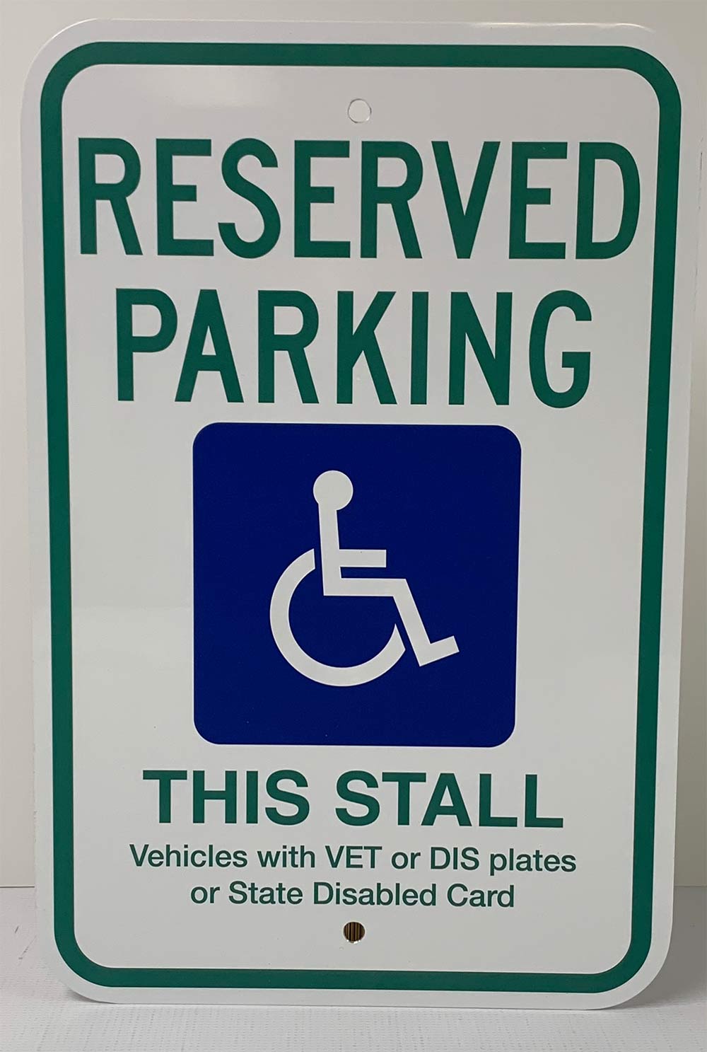 Printed parking sign example
